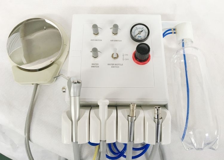 Portable Dental Turbine Unit With Weak Suction - Works With Air Compressor (4H/2H)